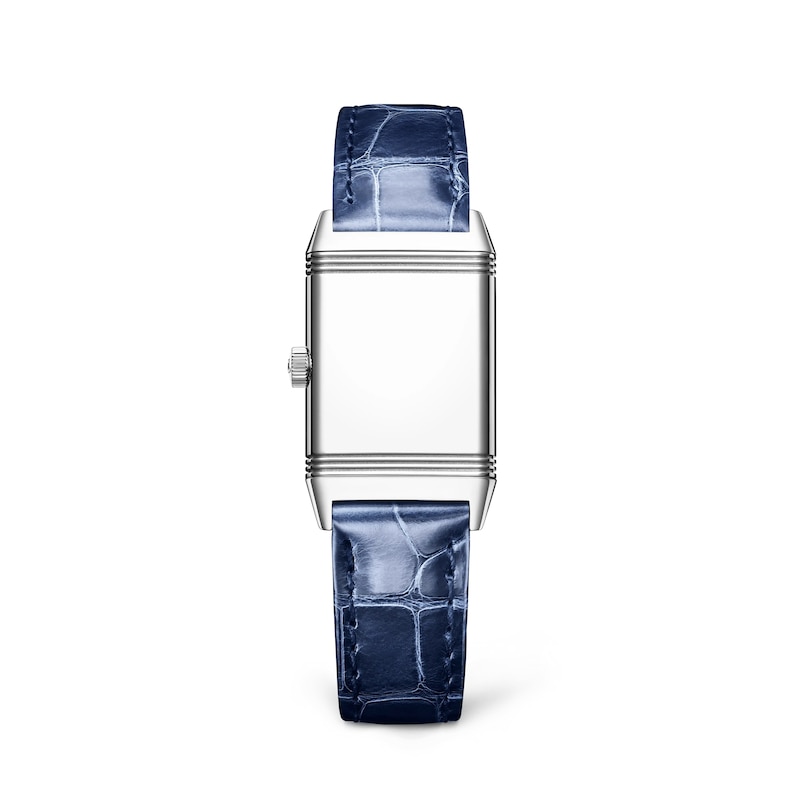 Jaeger-LeCoultre Reverso Classic Ladies' Silver Dial & Blue Leather Strap Watch