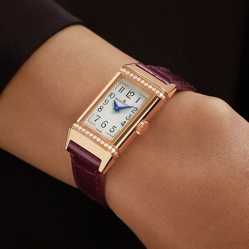 Jaeger-LeCoultre Reverso One Ladies' Diamond & Red Alligator Leather Watch