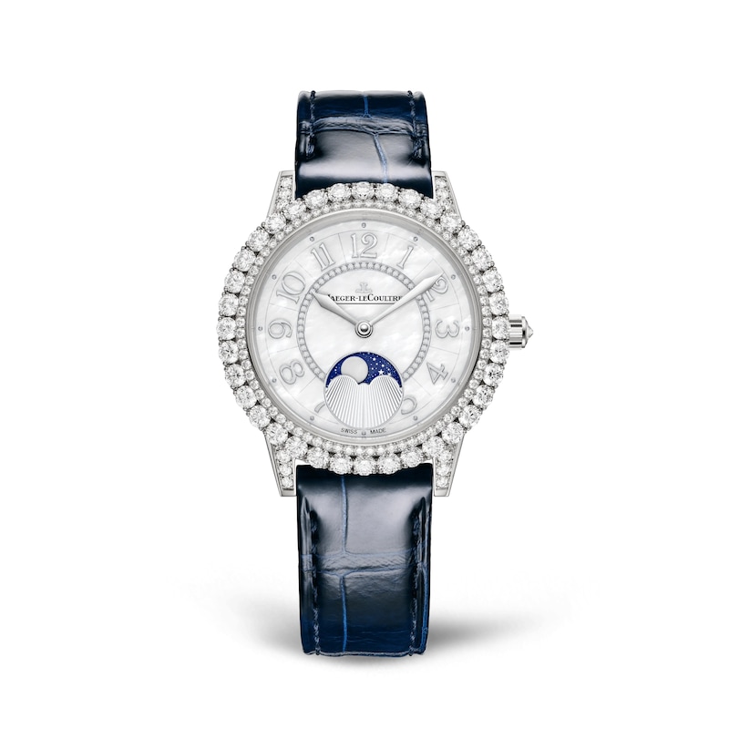 Jaeger-LeCoultre Rendez-Vous Classic Ladies' Diamond & Blue Alligator Leather Watch