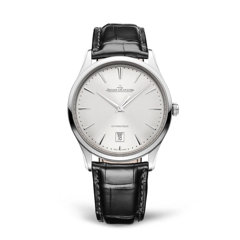 Jaeger-LeCoultre Master Ultra Thin Men's Silver Dial & Black Alligator Leather Watch