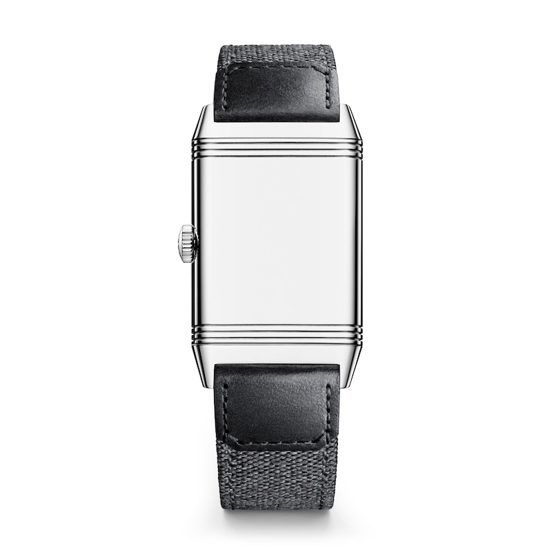 Jaeger-LeCoultre Reverso Tribute Men's White Dial & Grey Fabric Strap Watch