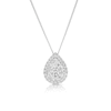 Thumbnail Image 0 of Platinum 0.50ct Diamond Total Pear Cluster Pendant Necklace