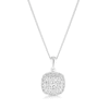 Thumbnail Image 0 of Platinum 0.50ct Diamond Total Cushion Cluster Pendant Necklace