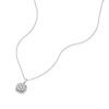 Thumbnail Image 1 of Platinum 0.50ct Diamond Total Cushion Cluster Pendant Necklace