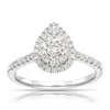 Thumbnail Image 0 of Platinum 0.50ct Diamond Pear Shaped Round cut Halo Ring