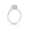 Thumbnail Image 2 of Platinum 0.50ct Diamond Pear Shaped Round cut Halo Ring