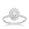 Thumbnail Image 0 of Platinum 0.50ct Diamond Oval Cut Double Halo Ring