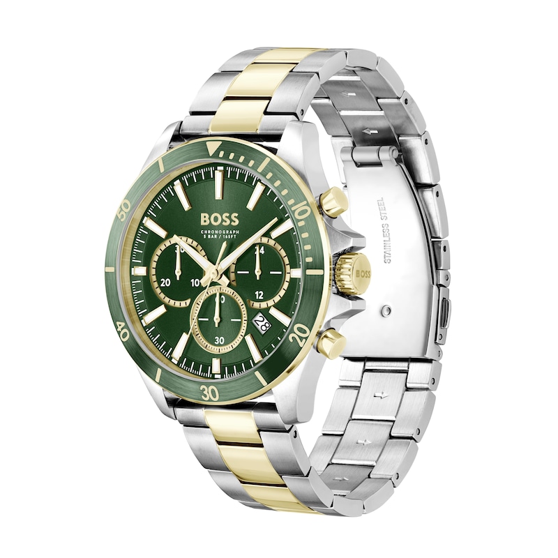 BOSS Troper Green Dial & Two-Tone Bracelet Exclusive Watch