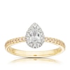 Thumbnail Image 0 of 18ct Yellow Gold & Platinum 0.50ct Total Diamond Pear Cut Halo Ring