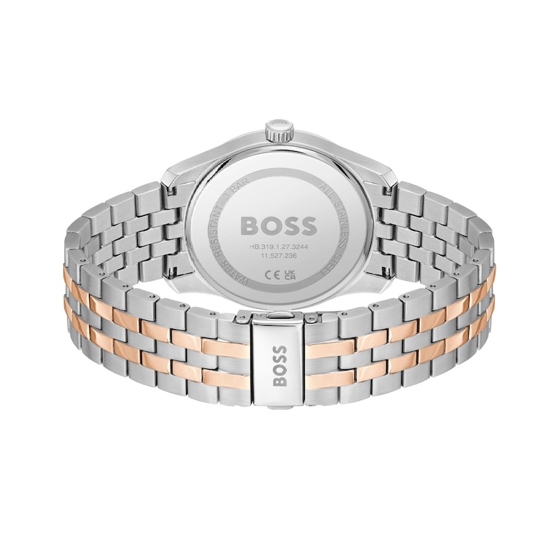 BOSS Principle Men's Blue Dial & Two-Tone Bracelet Watch