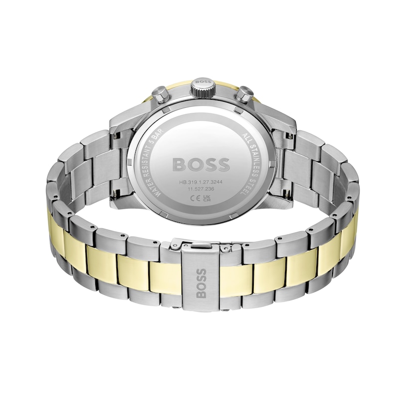 BOSS Allure Chronograph Blue Dial & Two-Tone Bracelet Watch