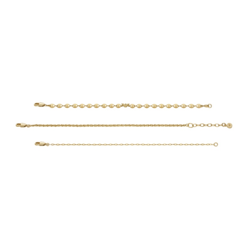 Emporio Armani Ladies' Gold-Tone 6 Inch Multi Strand Chain Bracelet
