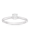 Thumbnail Image 0 of 9ct White Gold 0.12ct Diamond Illusion Solitaire Ring