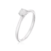 Thumbnail Image 1 of 9ct White Gold 0.12ct Diamond Illusion Solitaire Ring