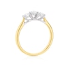 Thumbnail Image 2 of 18ct Yellow Gold 0.75ct Diamond Trilogy Round Cut Ring