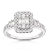 Thumbnail Image 0 of Platinum 0.66ct Diamond Cushion Shaped Cluster Ring