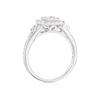 Thumbnail Image 2 of Platinum 0.66ct Diamond Cushion Shaped Cluster Ring