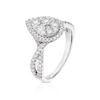 Thumbnail Image 1 of Platinum 1ct Diamond Twisted Pear Shaped Cluster Ring
