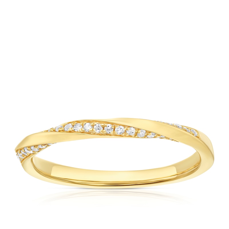 14ct Yellow Gold 0.12ct Diamond Set Eternity Ring