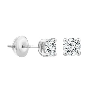 18ct White Gold 1ct Diamond Screw Back Stud Earrings Ernest Jones