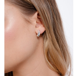 Lucy Quartermaine Silver 925 Droplet Stud Earrings Ernest Jones