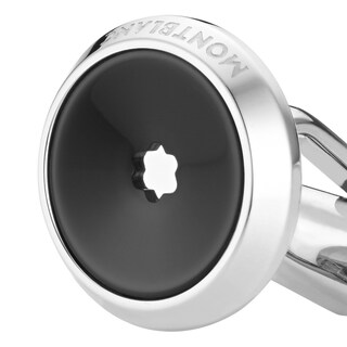 Montblanc Star Men's Steel & Black Resin Cufflinks Ernest Jones