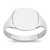 Thumbnail Image 0 of 9ct White Gold Ladies' Engravable Cushion Signet Ring