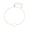Thumbnail Image 1 of 9ct Rose Gold Engravable Oval Bolo 7 Inch Bracelet