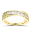 Thumbnail Image 0 of 9ct Gold 0.33ct Diamond Crossover Eternity Ring