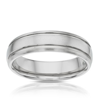 Titanium Men's Double Groove Ring Ernest Jones