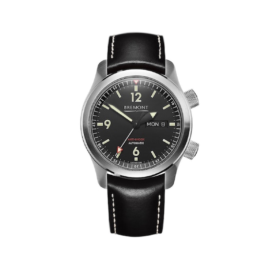 Bremont U-2 Men’s Black Leather Strap Watch