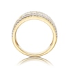 Thumbnail Image 2 of 18ct Yellow Gold 1ct Diamond Channel Triple Row Ring
