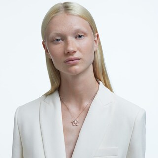 Swarovski Stella Rose Gold Plated Crystal Star Necklace Ernest Jones