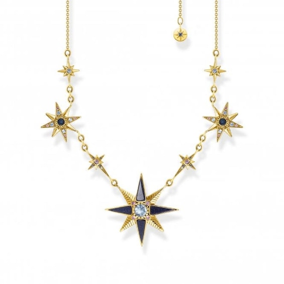 Thomas Sabo Magic Star Gold Plated Crystal Necklace
