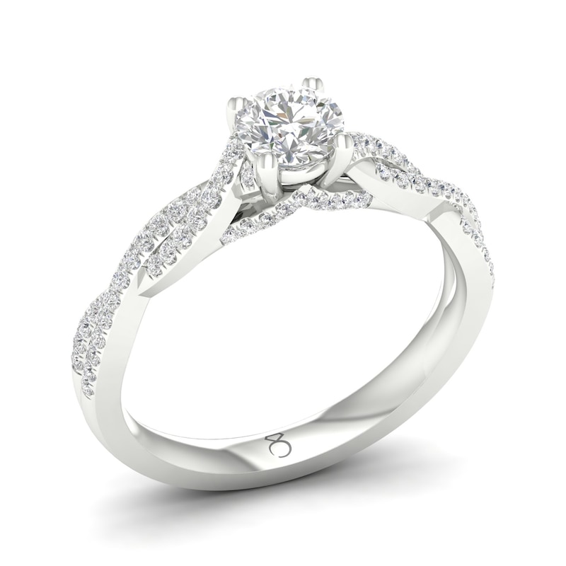 The Diamond Story Platinum 0.60ct Total Diamond Ring