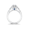 Thumbnail Image 2 of Vera Wang Platinum 0.95ct Total Diamond Oval Halo Ring