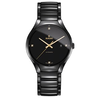 Rado True Automatic Men's Black Ceramic Bracelet Watch Ernest Jones