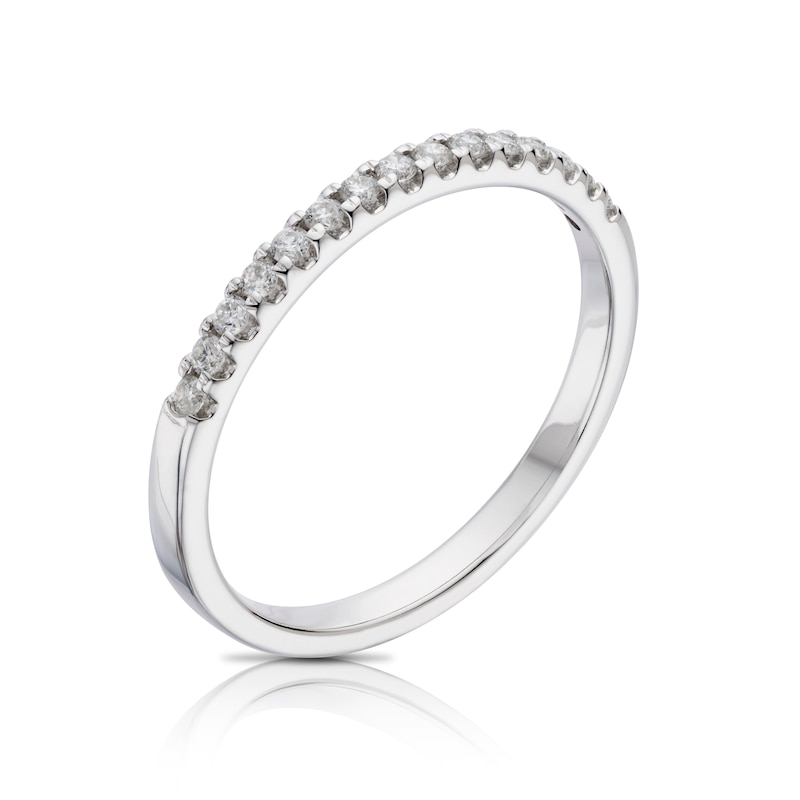 Platinum 0.15ct Diamond Claw Set Eternity Ring