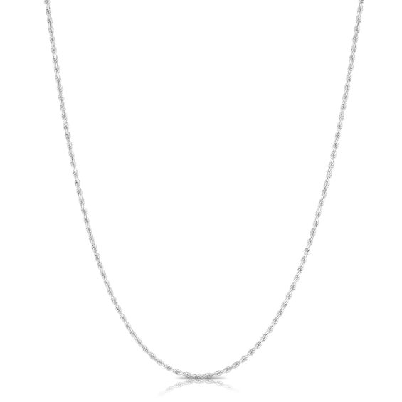 9ct White Gold 20’’ Adjustable Rope Chain