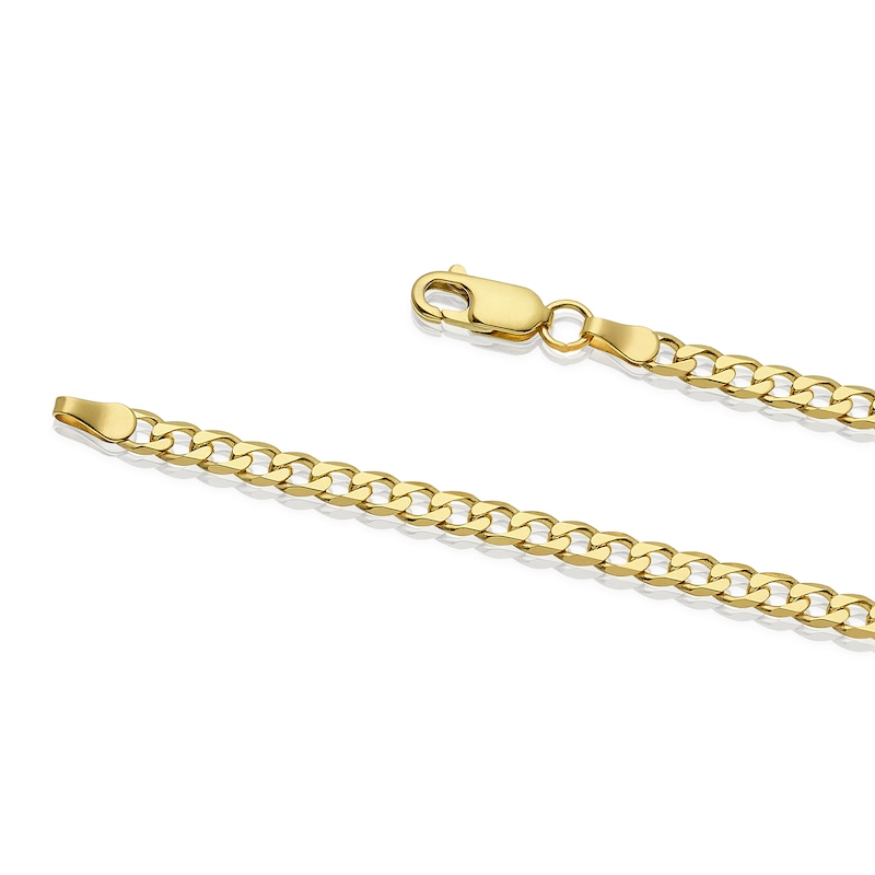 9ct Yellow Gold Men's 24'' Solid Curb Chain
