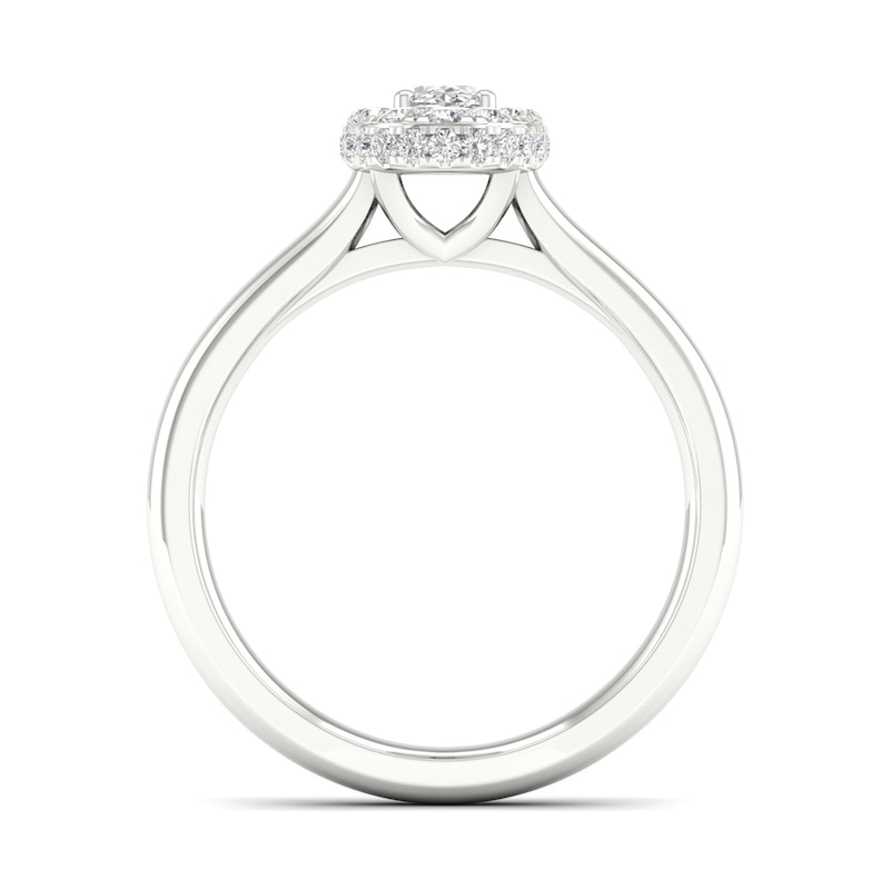 The Diamond Story Platinum 0.50ct  Diamond Oval Ring