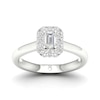 Thumbnail Image 0 of The Diamond Story Platinum 0.50ct Total Diamond Emerald Ring