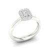 Thumbnail Image 1 of The Diamond Story Platinum 0.50ct Total Diamond Emerald Ring