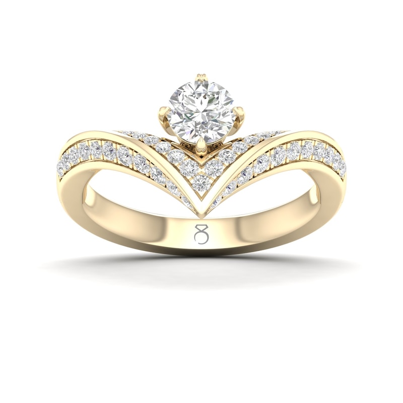The Diamond Story 18ct Yellow Gold 0.62ct Total Diamond Ring