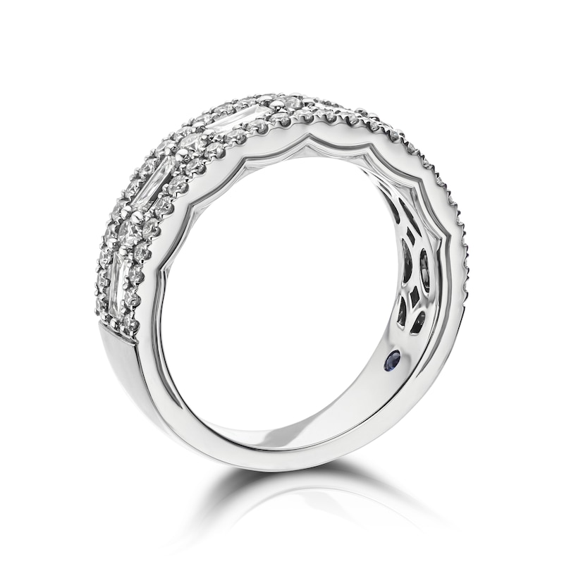 Vera Wang Platinum 0.95ct Total Diamond Eternity Ring