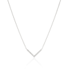 Thumbnail Image 0 of 9ct White Gold Diamond Pavé V Shape Necklace