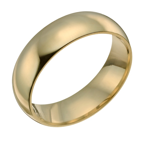 14ct Yellow Gold Super Heavyweight Court Ring 7mm