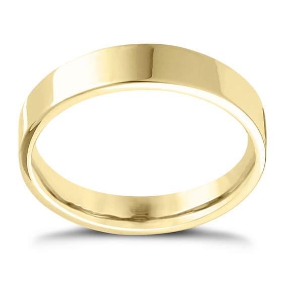 14ct Yellow Gold Extra Heavyweight Flat Court Ring 6mm