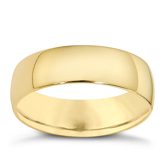 14ct Yellow Gold Extra Heavyweight Court Ring 7mm