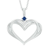 Thumbnail Image 0 of Vera Wang Silver Kindred Heart Sapphire Heart Pendant